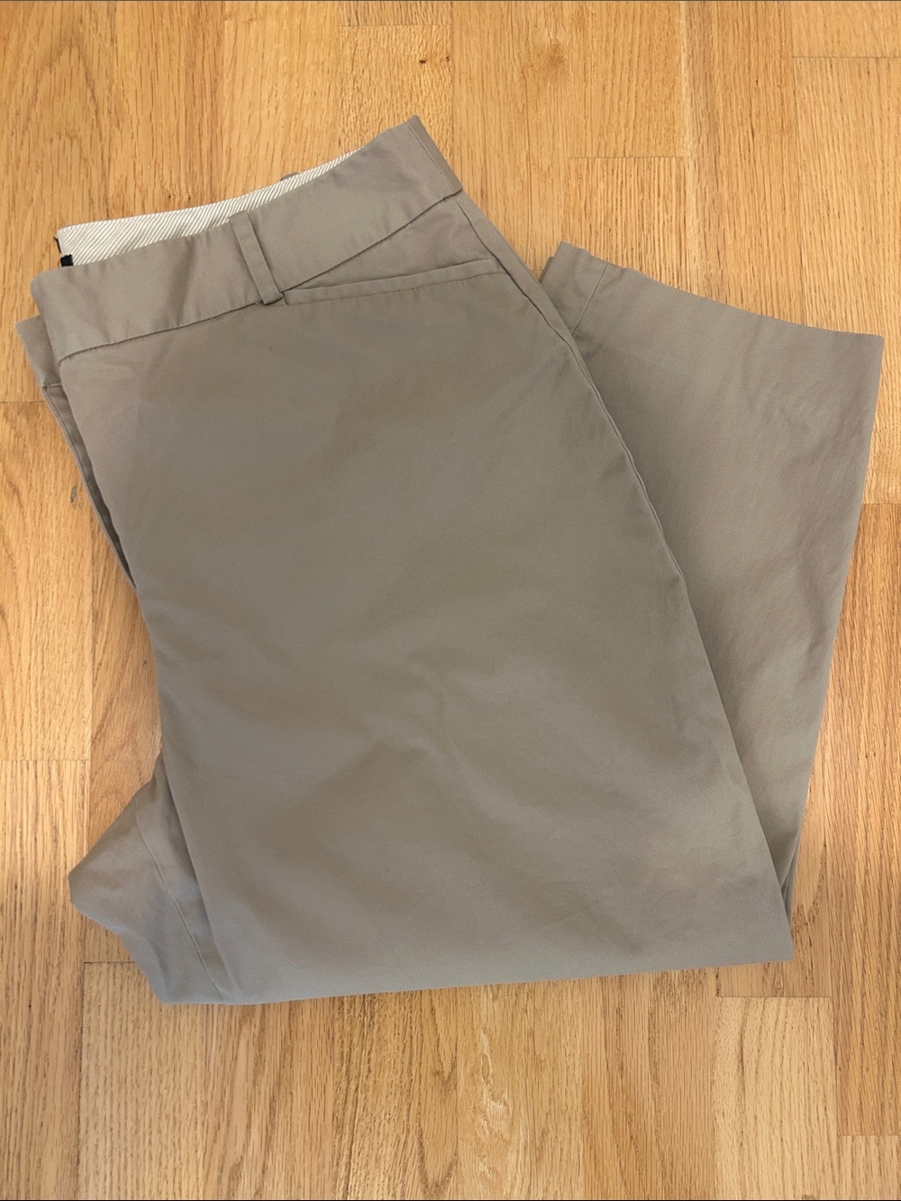 Talbots Women's Ankle-Length Cropped Pants - Light Gray